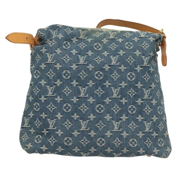 LOUIS VUITTON Monogram Denim Buggy GM Shoulder Bag Blue - Picture 2 of 16